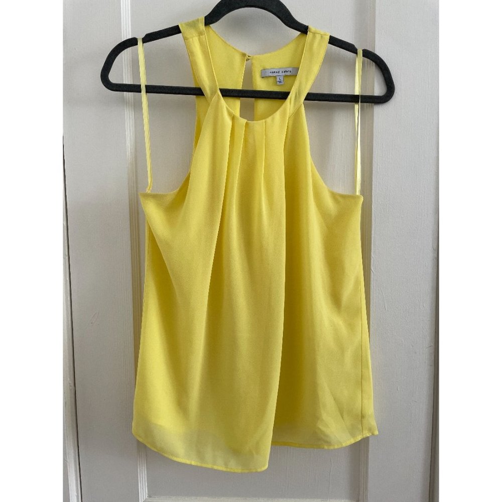 Naked Zebra Yellow Halter Top